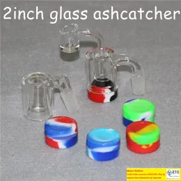 Acessórios para fumantes Recupela de vidro Catcher Ash Catchers Make Hands com pregos de quartzo de 4 mm e recipientes de silicone para Dab Rig Bong