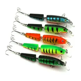 Hengjia Yeni Varış Minnow Lures Fishing Lures Eklemli Sert Yemler Balıkçılık Takımı JM002 10 5CM 9 6G 4#HOCS 50PCS328L