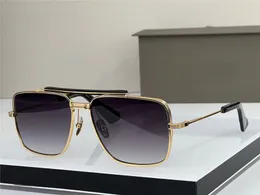 新しい人気のサングラスSymeta Type403 Men Design K Gold Retro Square Frame Fashion Avant-Gardeスタイル最高品質UV 400レンズ屋外メガネ