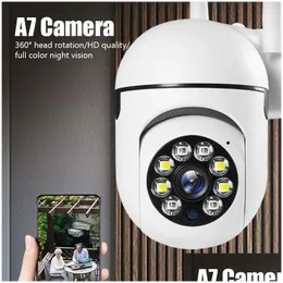 Câmeras IP Câmera de segurança 2.4G Wifi Outdoor Ptz Speed Wireless Cctv 4X Digital Zoom O Network Surveillance Cam Drop Delivery Video Dhg4H