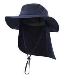 Wide Brim Hats Bucket Connectyle Herren Outdoor UPF 50 Mesh Sonnenblende Leichtes, atmungsaktives, verstellbares Angeln mit Nackenklappe 230421