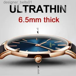 Other Watches Simple Ultra Thin es For Men Quartz Wrist Leather Casual Business Mens erkek kol saati relgio masculinoL231122