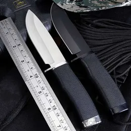 Camping Hunting Knives Mengoing Tactical Outdoor 440c Steel Blade Handle Rubber Fixed Blade Knife Hot Nylon Sheath