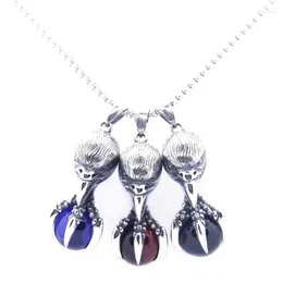 Pendant Necklaces Rany&Roy Est Flying Eagle Ball 316L Stainless Steel Jewelry Claw Stone