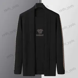 Herrtröjor mode ny höst vinter affärsmärke kashmir cardigan män high end stilig stickad tröja herrar mjuka varma cardigans jackor t231122