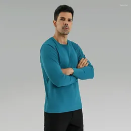 Męskie koszule luku fundamentalna koszulka z długim rękawem nagie zewnętrzne sportowe fitness
