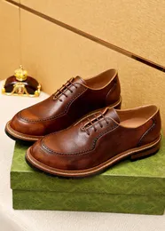 Style New 2023 Mens Handmade Dress Shoes Men Mensal Leature Leather Flats Business Business Oxford Shoes Size 38-45