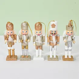 Jul 2024 NYA 12 cm Scallion Pink Gold and Silver Series 5 Walnut Clip Christmas Puppet Puppe 5ft Five Piece Set