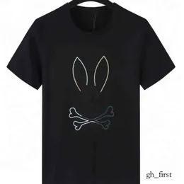 Kaninchen-T-Shirt Marke Herren T-Shirts Schädel Hase Muster Top Baumwolle O-Ausschnitt Kurzarm T-Shirt Druck Geist Kaninchen Poloshirt Sommer Herren T-Shirt 981