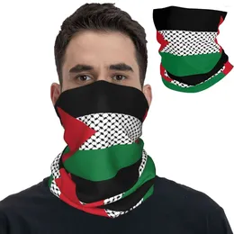 Sciarpe Bandiera della Palestina Bandana Ghetta per il collo Palestinese Hatta Kufiya Kefiah Sciarpa avvolgente Copricapo Sport all'aria aperta per uomo Donna Traspirante