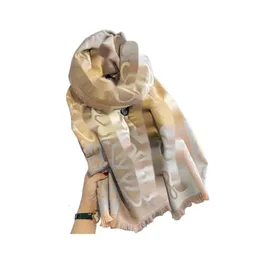 Loewees Scarf Designer Luxury Top Quality Rowe Shawl Fashion Fleece Scarf High Light Luxury Thicked Warm Mångsidig halsduk