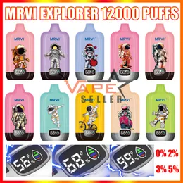 Orijinal Randm Vape Dijital Kutu 12000 Puflar Bar MRVI Explorer Puff 12K Tek Kullanımlık E-sigara 22ml Vape 0/2/3/5% Şarj Edilebilir 650mAh Pil 10 Teşer Mevcut