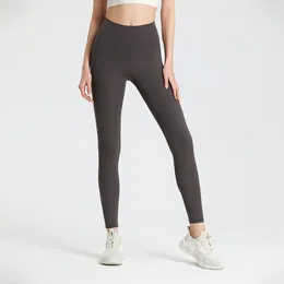 AL0LULU With Logo Yoga Pants Butt Lifting Tights Sports Fitness Pants