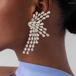 Dangle Earrings Amazonの販売水滴形状のラインストーンと爆発的なスパークルスタイルのアクセサリーを誇張する