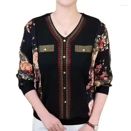 Women's T Shirts 2023 Autumn Western-style T-shirts Are Fashionable And Versatile Mom Wears Thin Long-sleeved Tops Slim Bottoming