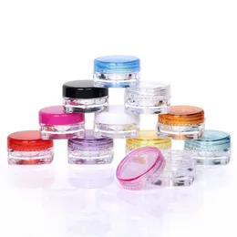 Plast Square Shape 3G 5G Mini Travel Cosmetic Jars Refillerbar Makeup Cream Eyeshadow Lip Balm Nail Art Exempel Lagring Container Bottl TTXD
