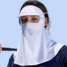 Berretti Protezione UV Maschera solare per protezione solare per il viso Velo parasole Protezione solare in seta che blocca la luce solare