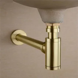 Bathroom Basin Sink Tap Bottle Trap Drain Kit Waste TRAP Pop Drain Deodorization Brushed Gold Black Bronze Chrome310J