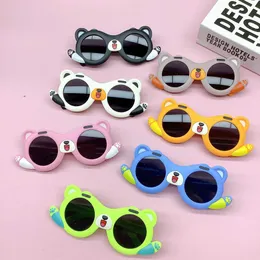 Andere Mode-Accessoires Sommer Mädchen Jungen Nette Kinder Randlose Sonnenbrille 2023 Tier Cartoon Panda Kinder Baby Outdoor Sonnenbrille Lunette Soleil Enfa J230422