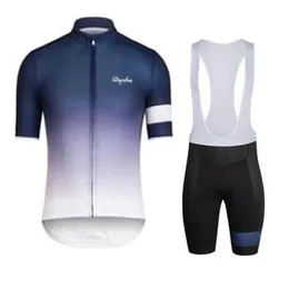 Rapha Team Cycling Short Sleeves Jersey Bib Shorts 2018 Nowy lato oddychający szybki motor MTB Ropa Ciclismo Men213o
