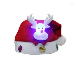 Decorações de Natal Ishowtienda Kids Led Hat Hat Papai Noel Rena Rena Snowman Snowman Presentes Capinho