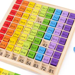 Uczenie się zabawek Montessori Math dla dzieci Dzieci Edukacyjne 99 Tabela mnożenia ARYTMETYCZNA AIDS 231122