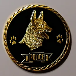 Cane da lavoro della polizia statunitense K9, ci fidiamo delle zampe che rompiamo Moneta sfida d'oro da collezione