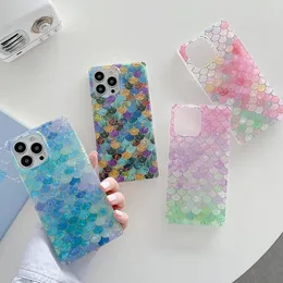 Designer Silicone Phone Case Fish Scale Texture Suitable for iPhone 14 13 12 Pro max 11 14plus Soft shell Anti-fall phone case