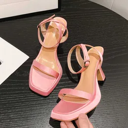 Dress Shoes Liyke 2023 Summer New Brand Women Ankle Strap Sandals Platform High Heels Ladies Dress Pumps Outdoor Gladiator Shoes Black Pink