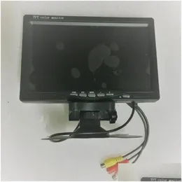 شاشات شاشة شاشة LCD شاشة HD 1024 600 سيارة عكسية معروضة وقوف السيارات مع 2 إدخال فيديو لأجهزة توصيل DROP