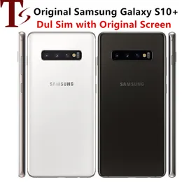 Samsung Galaxy S10 Plus G975 Dual-SIM 4G Mobiltelefon 8 GB 128 GB Octa Core 6,4 Zoll 5 Kameras Snapdragon 855 NFC Android entsperrtes Smartphone 5 Stück