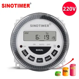 TIMERS 230VAC 7 Days Weekly Digital Timer Lighting Switch Switch 220V Voltage داخل البطارية مع غطاء مقاوم للغبار 230422