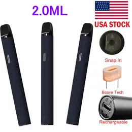 50pcs/partia 2 ml jednorazowe Vape Pen Pen urządzenia cewki ceramiczne ołów za darmo 350 mAh akumulator pusty Pióry waporyzatora OEM Dostępny model D11