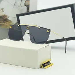 Designer solglasögon för kvinnor män kedja med solglasögon mode klassiska solglasögon lyx polariserad pilot pc ram överdimensionerade UV400 glasögon 1812
