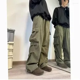 Calças masculinas 2023 homens moda casual solto veludo cintura elástica harem sweatpants streetwear hip hop paraquedista engrenagem
