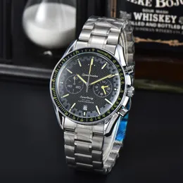 Omeg Men Watches 2023 2024 New Men's Watch Full Scale Working Watch High quartz Quality Top Luxury movement watches Brand Timepiece Rubber Stainless steel Band Men's 04