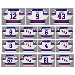 EICHEL 2014 Equipe EUA Camisa de Hóquei PATRICK KANE JACK JOE PAVELSKI JOHN CARLSON GREENWAY KUNIN LUKE HUGHES MAX PACIORETTY raro