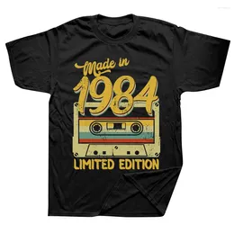 1984年に作られたメンズTシャツは、限定版のクラシック夏のグラフィックコットンストリート誕生日ギフトTシャツの男性