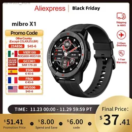 腕時計Mibro Watch X1グローバルバージョン350MAHバッテリー1.3インチAMOLED SCREAN SPO2測定Bluetooth Sport SmartWatch for iOS androidq231123