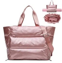 Kvinnor Gym Sports Bag Waterproof Swimming Yoga Mat Blosa Pink Weekend Travel Duffle Bag For Women Sport Fitness Shoulder Handbag6079148