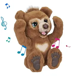 دمى Plush Soft Curious Bear Animals Doll Kids Toy Cute Stuffed Christmas Gift Kawaii Learning Toys for 231123