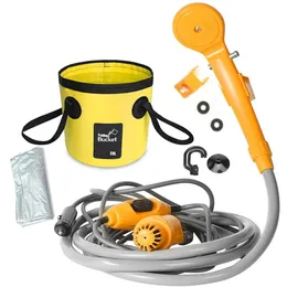 Cucina da campeggio Doccia da campeggio portatile Escursionismo Viaggio Accendisigari per auto 12V Bagno esterno per irrigazione delle piante Pompa per animali domestici 231123