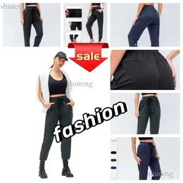 Lulus Women Yoga Ninth Pants Running Fitness Joggers With Zipper Pocket High midja Elastic Casual Jogging 4 Colors Breattable Design 720