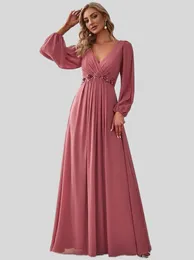Party Dresses Luxury Evening Long Lantern Sleeves Vneck Aline FloorLength Gown 2023 of Exquisite Prom Women 230422