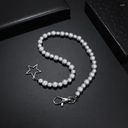 Pendant Necklaces Luminous Bead Bracelet Pentagram Faux Pearl Ladies Trend Hip Hop Late Night Party Jewelry Accessories