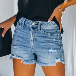 Kvinnors jean sommar rippade shorts jeans lady vintage frans y2k klassiska denim pants kvinnliga streetwear casual super 230422