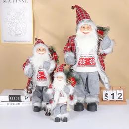 Juldekorationer Big Santa Claus Dolls 30/45/60cm Xmas Pendants Merry Christmas Tree Decor for Home Naviidad Presents Noel Gifts Natal 231122