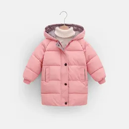 Куртки 210 лет, детская длинная верхняя одежда на пуху, зимняя одежда с хлопковой подкладкой для мальчиков и девочек-подростков, утепленные теплые парки, пальто для больших детей с капюшоном 231123