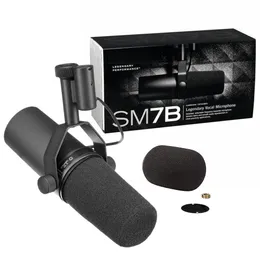 Microfones de alta qualidade microfone dinâmico cardioide sm7b 7b estúdio resposta de frequência selecionável para shure gravação de palco ao vivo gota dh2jp