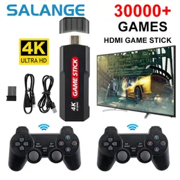 Portable Game Players X2 Stick 4K Retro Video Games Console with Wireless Controller 64G Storage Builtin 30000 for PS1 Birthday Gifts 231123